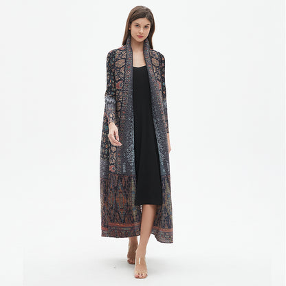 Totem print robe